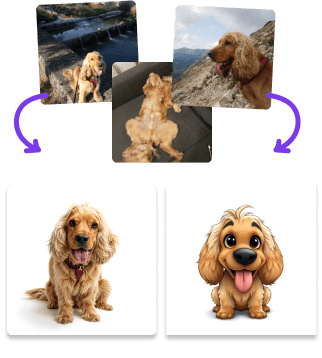 AI-generated pet portrait of a dog